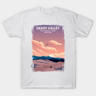 Death Valley Vintage Minimal National Park Travel Poster T-Shirt